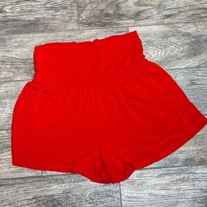 Athleta Women's High-Waisted Red Shorts
